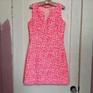 Lilly Pulitzer Percy Dress Fiesta Pink Size 4 EUC